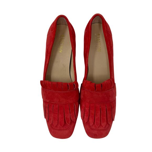 Kenneth Cole Reaction Michelle Loafer Pumps Womens size 7.5 M Red Suede - Picture 12 of 16